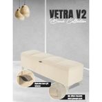 Gazzini Furniture Vetra V2 Sandıklı Puf Beyaz Dilimli Model Sandıklı Bench Sandıklı Yatak Ucu Bankı - 40 x 140cm