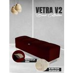 Gazzini Furniture Vetra V2 Sandıklı Puf - Bordo Dilimli Model Sandıklı Bench Puf - Sandıklı Yatak Ucu Bankı 40x140 cm