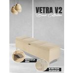 Gazzini Furniture Vetra V2 Sandıklı Puf - Krem Dilimli Model Sandıklı Puf Bench - Sandıklı Yatak Ucu Bankı 40x140 cm