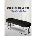 Gazzini Furniture Viego Siyah Bench Puf,metal - 45 x 140