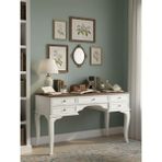Gazzini Furniture Winchester Rustik Still Çekmeceli Ahşap Çalışma Masası 75X160 - 160x75 - Ceviz - Beyaz