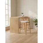 Gazzini Furniture Windsor Iskandinav Ahşap Bar Sandalyesi - Natural