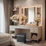 Gazzini Furniture Zengo Silver Twin Line Puf, Kare Çok Renkli