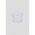GB Baby Bg Store Kız Bebek Beyaz Bluz Kısa Kol Günlük Stil %55 Pamuk %45 Viskoz - 2 Yaş
