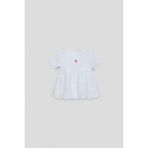 GB Baby Bg Store Kız Bebek Elbise Bisiklet Yaka Beyaz Renkli Özel Olay İçin Şık Stil - 12 Ay