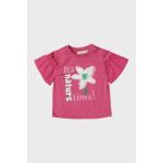 GB Baby Bg Store Kız Bebek Pembe T-Shirt Standart Kol Bisiklet Yaka Orta Kalınlıkta Örme Kumaş - 9 Ay
