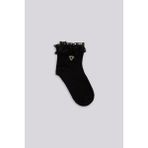 GB Baby Bg Store Kız Bebek Siyah Çorap %80 Pamuklu Şık Desenli Renkli Süslemeli 2 - 3 Yaş