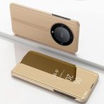 GBWQPLJV Akıllı Ayna Manyetik Kapaklı Telefon Kılıfı Honor X9b X50 HonorX50 ALI-AN00 ile Uyumlu Telefon Kılıfı Standı Tutucu Çizilmeye Dayanıklı Düz Renkli Telefon Kılıfı (Altın, Honor X9b)