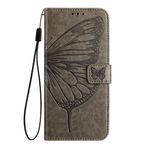 GBWQPLJV Çok İşlevli Düşmeye Karşı Kelebek Baskılı Muhafaza ZTE Blade A75 Nubia Focus BladeA75 Z2357N 5G Flip Cover Stand Tutucu Kart Yuvası Telefon Kapağı (Gri, Bıçak A75 5G)