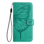 GBWQPLJV Çok İşlevli Düşmeye Karşı Kelebek Baskılı Muhafaza ZTE Blade A75 Nubia Focus BladeA75 Z2357N 5G Kapaklı Stand Tutucu Kart Yuvası Telefon Kapağı (Yeşil, Bıçak A75 5G)