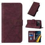 GBWQPLJV Düz Renk Sadelik Çizilmeye Dayanıklı Deri Kılıf Xiaomi Poco X6 Redmi K70E RedmiK70E Pro Muhafaza Kapaklı Kart Yuvası Cüzdan Klipsli Telefon Kılıfı (Şarap Kırmızısı, Redmi K70E)