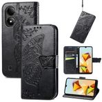 GBWQPLJV Kelebek Kabartmalı Manyetik Kapaklı Kılıf ZTE Blade A33s A54 BladeA54 Telefon Kılıfı ile Uyumlu Lüks Çoklu Kart Yuvalı Cüzdan Klipsli Telefon Kılıfı (Siyah, Bıçak A33s)