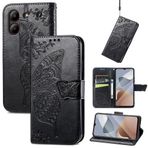 GBWQPLJV Kelebek Kabartmalı Manyetik Kapaklı Kılıf ZTE Blade A33s A54 BladeA54 Telefon Kılıfı ile Uyumlu Lüks Çoklu Kart Yuvalı Cüzdan Klipsli Telefon Kılıfı (Siyah, Bıçak A54)