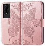 GBWQPLJV Lüks Düz Renk Manyetik Kapaklı Telefon Kapağı TCL 40 50 XL TCL50 5G Telefon Kılıfı Toz Geçirmez Çoklu Kart Yuvalı Cüzdan Klipsli Telefon Kılıfı (Gül Altın, TCL 50 5G)