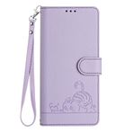 GBWQPLJV Manyetik Kapaklı Kılıf Düşmeye Karşı Koruma Kılıfı Nokia C01 C1 2nd Edition Plus C01Plus Telefon Kılıfı Hırsızlığa Karşı Fırça Kart Yuvaları ile Uyumlu Moda Muhafaza (Mor, Nokia C01 Plus)