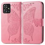 GBWQPLJV Moda Kelebek Çizilmeye Dayanıklı Telefon Kılıfı ZTE Blade A73 BladeA73 4G 5G Telefon Kılıfı ile Uyumlu Çok İşlevli Kapaklı Kart Yuvası Cüzdan Klipsli Muhafaza (Pembe,Bıçak A73 4G)