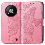 GBWQPLJV Moda Kelebek Çizilmeye Dayanıklı Telefon Kılıfı ZTE Blade A73 BladeA73 4G 5G Telefon Kılıfı ile Uyumlu Çok İşlevli Kapaklı Kart Yuvası Cüzdan Klipsli Muhafaza (Pembe,Bıçak A73 5G)