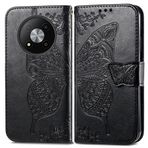 GBWQPLJV Moda Kelebek Çizilmeye Dayanıklı Telefon Kılıfı ZTE Blade A73 BladeA73 4G 5G Telefon Kılıfı ile Uyumlu Çok İşlevli Kapaklı Kart Yuvası Cüzdan Klipsli Muhafaza (Siyah, Bıçak A73 5G)