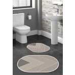 G&C HOME Canlı Renkli Çizgi Desenli 2'li Banyo Takımı Banyo Paspası (60X100/40X60)