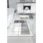 G&C HOME Dijital Baskılı Su Emici Gri Tonlu Eskitme Desenli İkili Banyo Paspası (40/60cm -60x100cm)