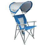 GCI Outdoor Sunshade Captain's Chair Mavi Güneşlikli Katlanır Plaj Sandalyesi