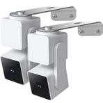 Gcioii Wyze Cam Pan V3 /V2/V1 için 2 Paket Duvar Montaj Braketi, Blink Mini Pan-Tilt ve Eufy Cam E220, Dış Köşe Kör Noktaları Azaltır Aksesuarlar (Metal Gümüş, Kamera Dahil Değildir)
