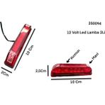 Gcstore 2ADET Kırmızı+Mavi 12VOLT Yapıştırma Dekor LED Lamba Iç ve Dış Uyumlu