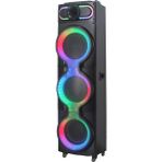 GD-3126 Dijital LED Göstergeli Mikrofonlu Rgb Tws Üçlü 10 Inç Stereo Bass Kablosuz Karaoke Hoparlör - Siyah