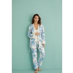 Gd Goldoremi 14401-4 Kadın Termal Kumaş 3'lü Sabahlıklı Pijama Takım