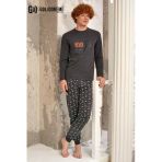 Gd Goldoremi 5324 Premium Seri Erkek Rahat Kesim Pamuklu Uzun Kollu Pijama Takımı