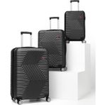 G&D Polo Abs 3'lü Siyah Lüx Valiz Seyahat Seti 600.01-SET - 3'lü set