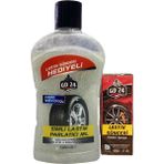 GD24 Simli Lastik Parlatıcı Gri Jel (500 Ml) – Sünger Hediyeli