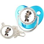 GDIOW121 Disney Minnie Bebek Emziği Zincir Klipsli Bpa Içermeyen Bling Emzik So Chupeta 0-18 Ay (Yurt Dışından) - 1 Yaş - Renkli