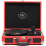 GDL Retro T317B PRO Metal İğneli Çanta Pikap Kırmızı Şarjlı ve Bluetooth Bağlantılı