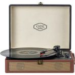 GDL Retro T417B Çanta Pikap Bluetooth Dahili Hoparlörlü Metal İğneli - Kahverengi
