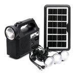 Gdlite GD8017-MUSIC Güneş Enerjili Solar Aydınlatma Sistemi Müzik Çalar Fm Radyo - Siyah