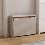 GDMDPTE Ahşap Bank Ayakkabı Rafı Döşemeli Koltuk, Koridor, Oturma Odası, Sundurma, Haki (70 x 17 x 47,5 cm) için Katlanır Çekmeceli ve Depolama Raflı Şık Giriş Dolabı