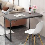 GDMDPTE Duvara Monte Katlanır Masa Katlanabilir Yüzer Masa Yerden Tasarruflu Çalışma Tezgahı Ev Ofis Çamaşır Odası ve Garaj Katlanır Dizüstü Bilgisayar Masası (100 × 60 × 75 cm)