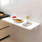 GDMDPTE Katlanır masa masa masa ev ve mutfak – Dizüstü bilgisayar yüzen masa 70 x 40 cm (28 x 16 inç) Çamaşır yıkama ve banyo için ideal