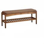 GDMDPTE Minderli Bambu Ayakkabı Tezgahı, Giriş, Oturma Odası ve Yatak Odası için 2 Raflı Depolama Rafı - Şık ve İşlevsel (99 x 28 x 43 cm, Kahverengi)
