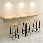 GDMDPTE Modern Duvara Monte Katlanır Bar Masası - Ev, Ofis ve Çay Dükkanı için İnce Tasarım Çalışma Tezgahı (Açık Ceviz 100 cm/39,4 inç) - Yer Tasarruflu, Şık ve İşlevsel