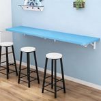 GDMDPTE Modern Duvara Monte Katlanır Bar Masası - Ev Ofis ve Kafe için 100 cm (39,4 inç) İnce Çalışma Masası - Optimum Yer Tasarrufu için Şık Mavi Tasarım