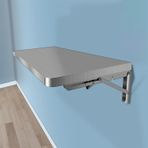 GDMDPTE Paslanmaz Çelik Katlanır Duvara Monte Masa 120 x 40 cm / 47,2 x 15,7 inç. Çalışma, Banyo, Balkon ve Yatak Odası için Yerden Tasarruf Sağlayan Masa. Çok Yönlü Asma Çalışma Tezgahı