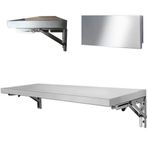 GDMDPTE Paslanmaz Çelik Katlanır Duvara Monte Masa Karavan, Çamaşırhane, Yemek Kamyonu, Barbekü ve Restoran için - Yerden Tasarruf Sağlayan İş İstasyonu (100 x 35 cm / 40 x 14 inç)