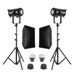 GDX EXC-400C-II 2'li Gridli 60x90 Softbox + 260 cm Kalın Işık Ayağı Full Set