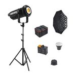 GDX LV-700C-II B Bi Color Led Video Işığı Gridli 140 Octa Softbox + 260 cm Kalın Işık Ayağı Full Set