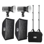 GDX ML150W BiColor LED Video Işığı İkili Set Çantalı Bowens Mount Profesyonel Sürekli Işık