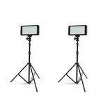 GDX Pro 228AS 2'li LED Set Bataryalı Bi-Color Video Işığı 200cm Işık Ayağı Full Paket