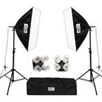 GDX TLB-4 Pro Light 50x70 cm 4 Duylu 2'li Softbox Fotoğraf ve Video Çekim Işık Seti (Lambasız)