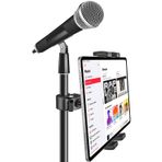 GDZN Mikrofon Standı Tablet Tutucu, Ayarlanabilir Mikrofon Tablet Tutucu Standı, [C Şekilli Klip] 4-13 inç Tablet iPad Pro12.9 11, Galaxy Sekmeler, Z Katlama, Anahtar, Ateş, Telefon için 360 °